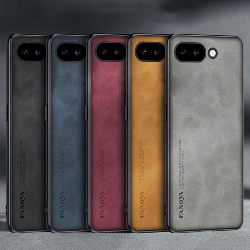 For Google Pixel 9A Case Luxury PU Leather Phone Case For Google Pixel 9A 5G Back Cover Matte Silicone Shockproof Protection