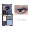 4 Colors Punk Smokey Cool Toned Eyeshadow Palette Metal Pearlescent Matte Lasting Eyeshadow Black Gray Party Eye Pigments Makeup