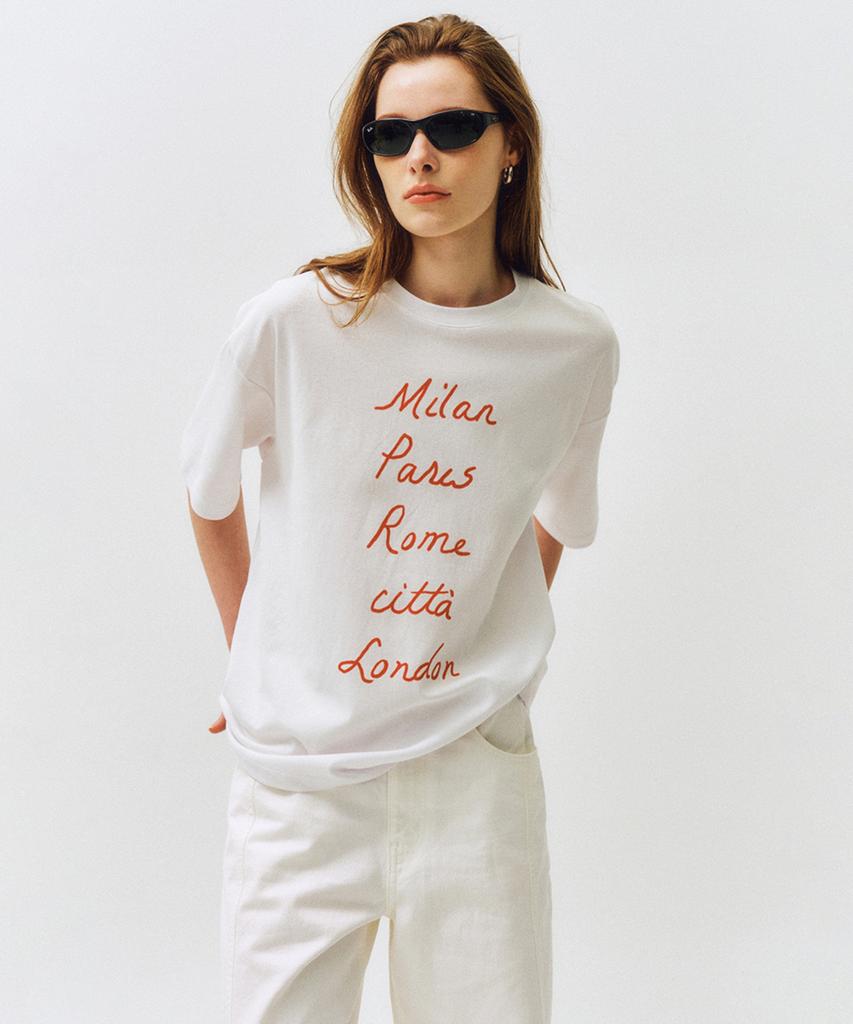 CITTA Hand-Drawn City T-Shirt_Ctt382 (White)