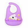 Babador de silicone à prova d'água para bebês - Babador de arroz descartável grande