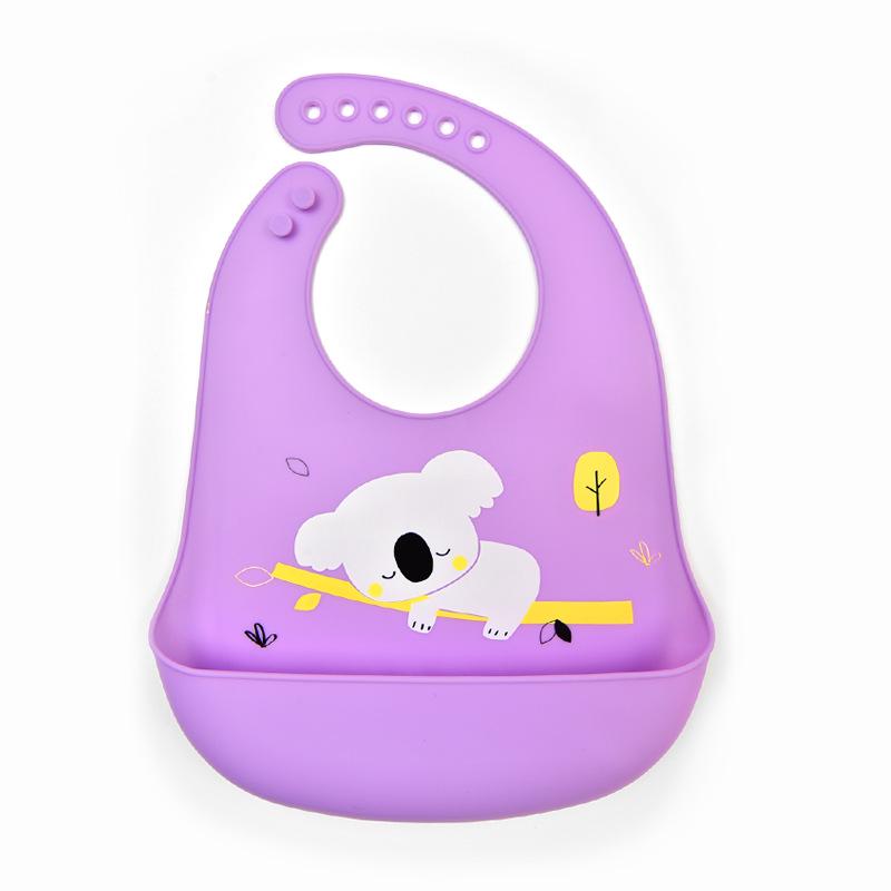Babador de silicone à prova d'água para bebês - Babador de arroz descartável grande