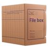 Qixin A4 Kraft Paper File Storage Box, 700g Pure Wood Pulp, 10-Pack.