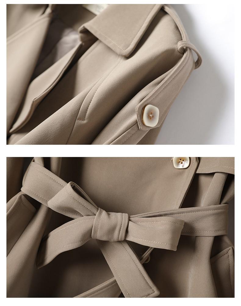 2024 Autumn British Style Women's Windbreaker: Fashionable, Slim Waist, Lapel Short Coat