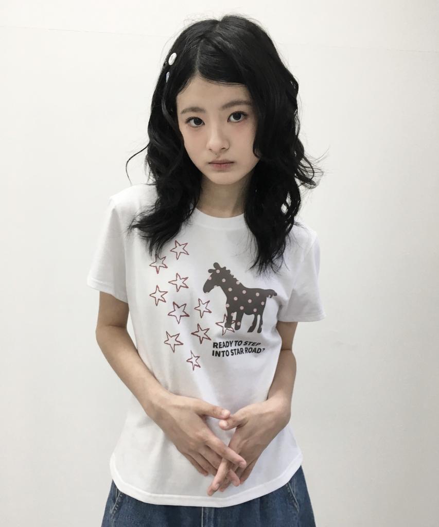 Naien Star Road Slim Fit Short Sleeve T-Shirt White