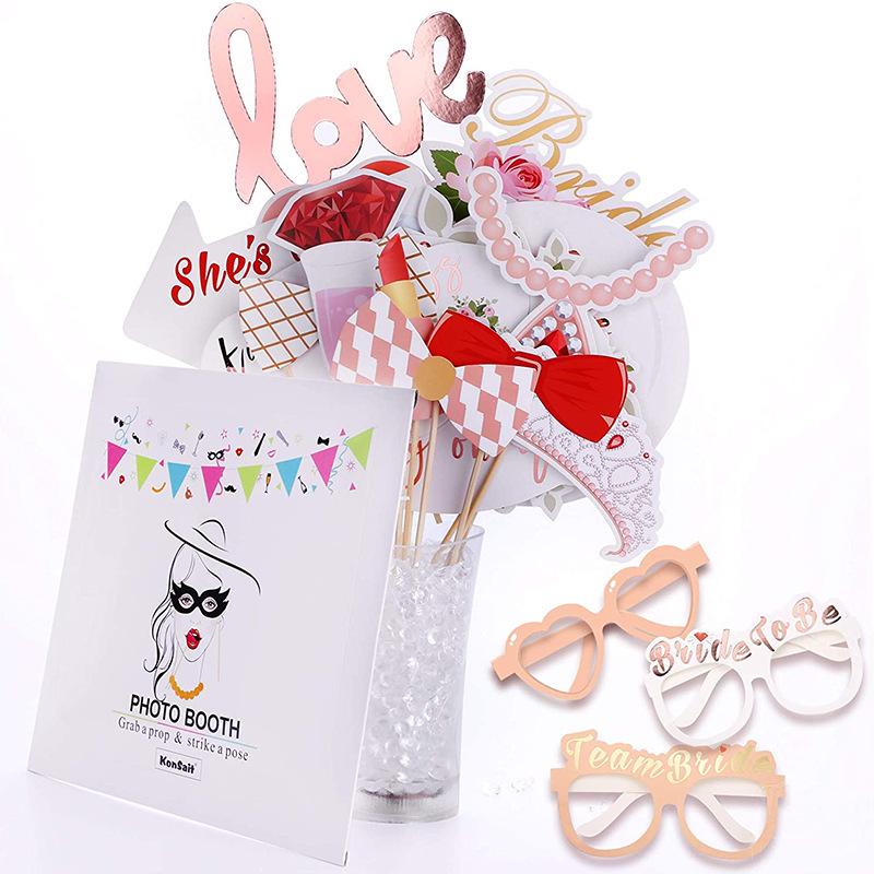 Bride To Be: Rose Gold Bachelorette Party Photo Props