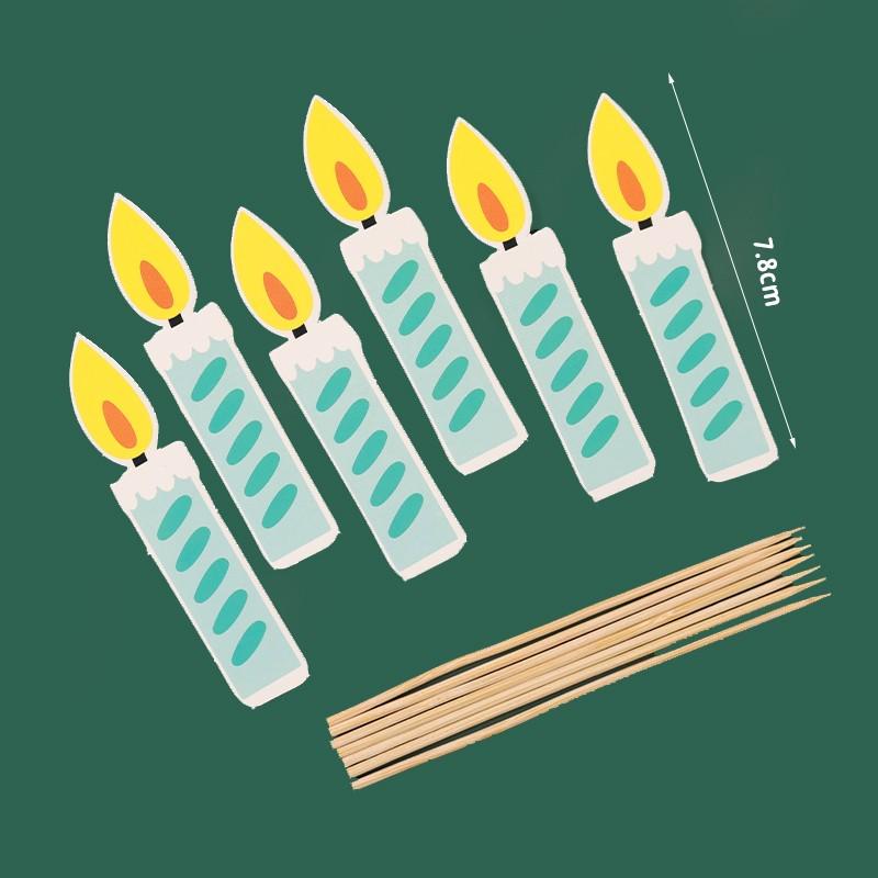 Cute Cartoon Candle Cake Toppers for Kids' Birthday Parties