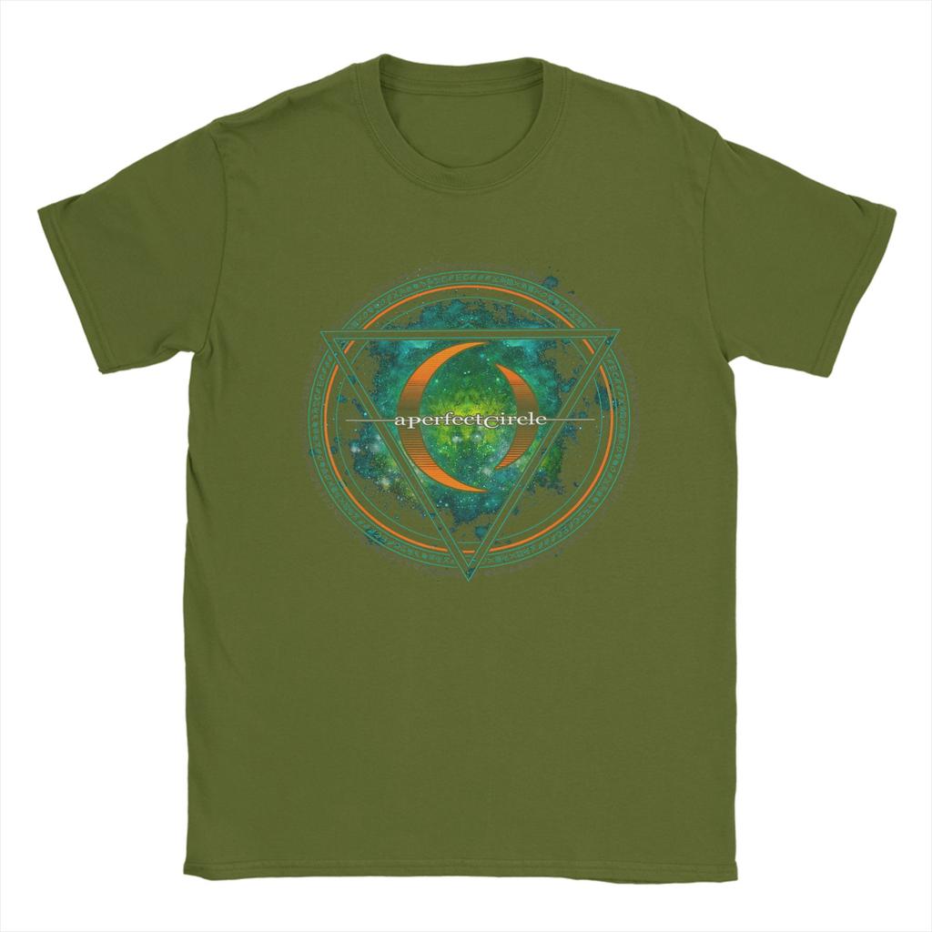 Unisexs TShirt A Perfect Circle Sigil Green Leisure Pure Cotton Tee Shirt Short Sleeve T Shirt Round Collar Clothing New Arrival