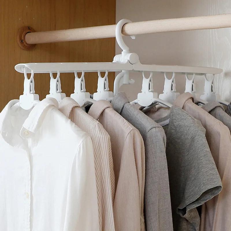 Space-Saving Foldable Hanger, Travel Drying Rack Multi-Functional Closet Organizer for Shirts, Pants, Wardrobe Storage New