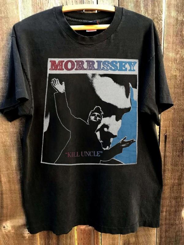 Vintage The Smiths Morrissey Kill Uncle Black T shirt Remake design NH24213 XL