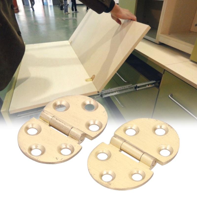 2Set 180 Degree Copper Hinge With Screw Mini Flap Hinge For Foldable Table 47x30mm