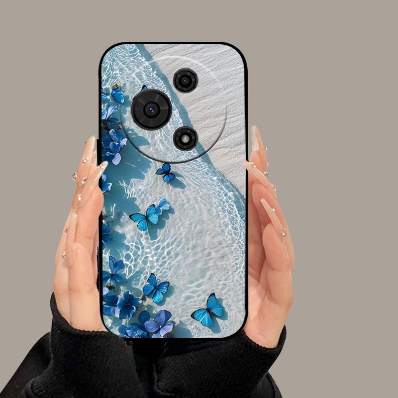 For TCL 605 T517D Case Cute Cartoon Painted Soft Silicone Cover for TCL 60 SE TCL605 60SE Luxury Shockproof Bumper Fundas Cases