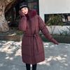 Fashion temperament cotton-padded clothes women's winter new foreign style jacket top cotton-padded clothes big fur collar coat women's cotton-padded