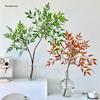 Nandina Artificial Green Plant Branch for Decor - Ideal for Living Rooms, Malls, Landscaping, Floor Ornaments, and Photography Props.