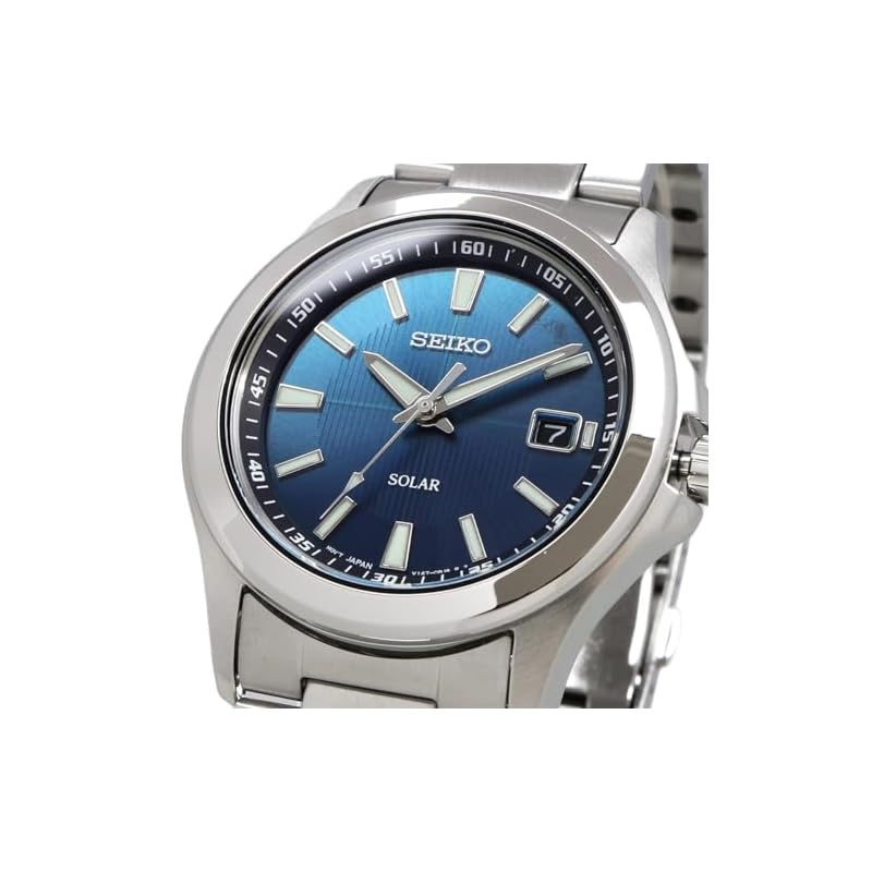 Seiko Solar Quartz Watch SBPN071, Silver/Blue, Men's [Official Japanese Product]