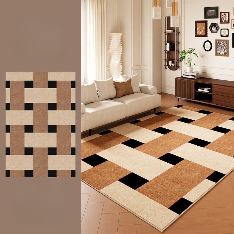 Minimalist Style Lines Pattern Living Room Carpet Fashion Simple Sofa Coffee Table Floor Mat Washable Easy Clean Soft Rug Tapis