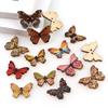 50PC 2 Holes Colorful Butterfly Wooden Buttons Fit Sewing and Scrapbooking Sewing Buttons for Craft DIY Mixed