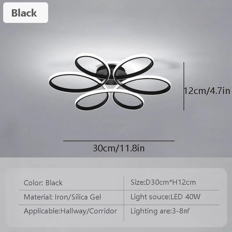 Plafoniere moderne cu LED Iluminat cu iarbă de iunie Camera de zi Coridor Balcon Vilă Dormitor Decor interior Lămpi alb negru Lustru