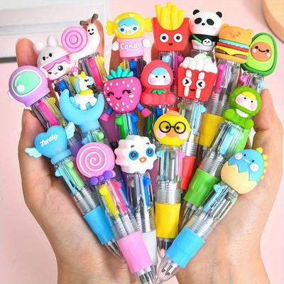 4-in-1 Fun Pens, 4 Colorful Ink Colors Round Ballpoint Pens,Perfect for Party Gifts, Birthday Gifts, Party Favors,Smooth Writing