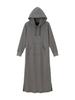 ANGELIEBE Maternity Nursing Extra Warm Warm Maxi and Long Size Heather Charcoal Dress, Fleece-Lined, Shaggy-Lined, Hoodie, Dress, Pre- Postpartum,