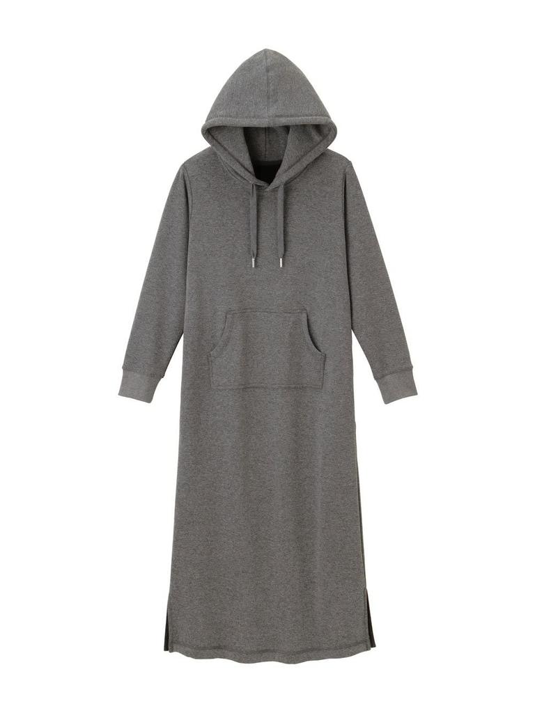 ANGELIEBE Maternity Nursing Extra Warm Warm Maxi and Long Size Heather Charcoal Dress, Fleece-Lined, Shaggy-Lined, Hoodie, Dress, Pre- Postpartum,