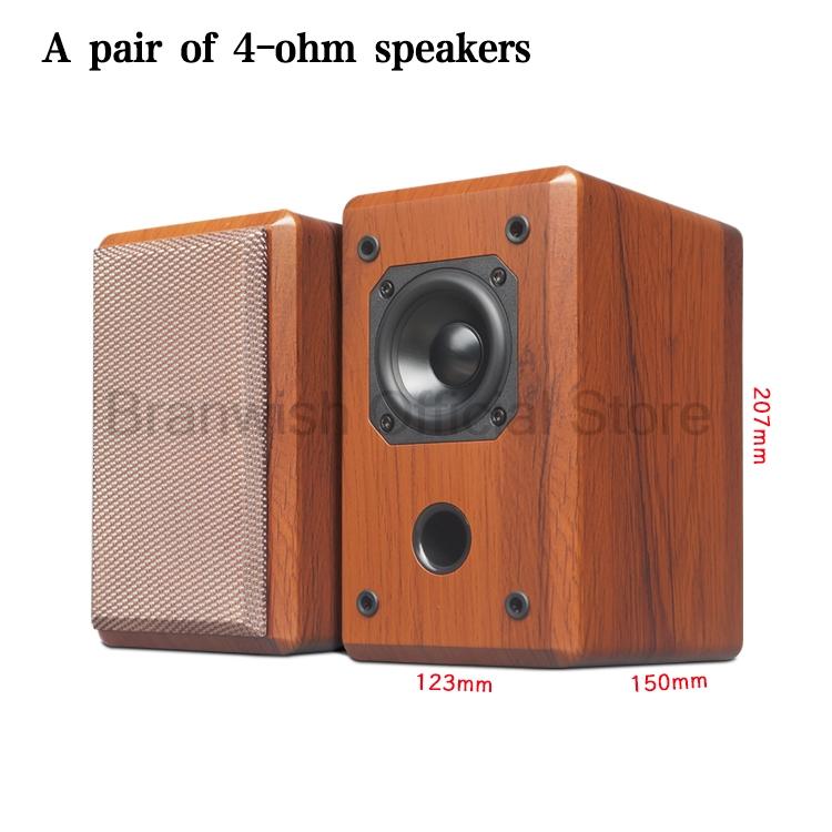 3 Inch Hifi Fever Bookshelf Speaker KTV Home Passive Speaker Full Frequency Speaker Professional Bedroom Desktop Wood Audio