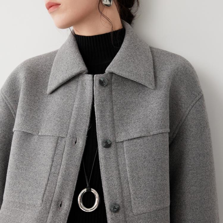 ELLE French Fashion Design Casual Minimalist Commuter Long Sleeve Lapel Jacket Women jackets EF53058