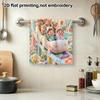 Rainbow Roller Coaster Cartoon Bath Towel, Quick Dry Absorbent Towel, Lovely Character Print