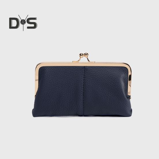 Portofel Plic pentru Dame Vintage cu Închidere Tip Sărutare, Plic din Piele Naturală, Portofel de Călătorie cu Sloturi Multiple pentru Carduri, Suport pentru Carduri pentru Întâlnire, Petrecere, Cumpărături