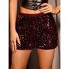 Neue Damenbekleidung, Instagram Mode-Shorts, Hoher Bund, Einfarbige, Schlankmachende, Paillettenbesetzte Damen-Hose
