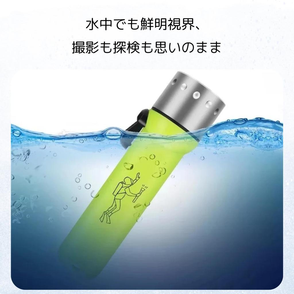 NASSIA LED Diving Light, Waterproof, Battery-Operated Underwater Light