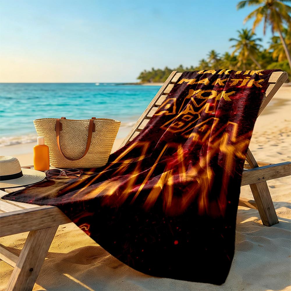 Galatasaray Beach Towel Super Soft Microfiber Quickdry Fabric Comfortable Lightweight