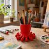 Pen Holder 3D Printed Holder, Octopus Shape Pencil Cup, Cute Creative Stand Ocean Animal Desktop Organizer for Home Office Accessory