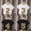 Cartoon Building Blocks Bricks Print Kids TShirt Number Tees for Boys And Girls Funny Birthday Baby Top 29 Years