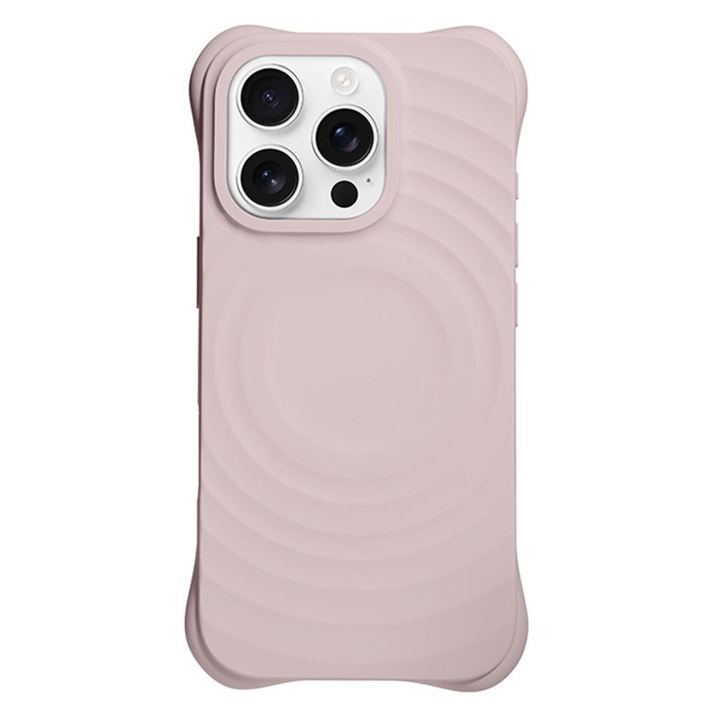 For iPhone 16 Pro Max Magnetic Case with Ai Photo Botton Ripple Texture Liquid Silicone Phone Cover