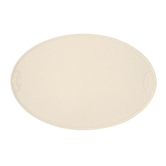 Yousheng Oval Placemat Dining Table Heat Insulation Pad Imitation Leather Waterproof Placemat Protect Table Top from Scratches And Spills for Home