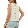 Women's Sleeveless Casual Tank Top Relaxed Fit Crew Neck Lightweight Blouse for Summer Daily Wear
