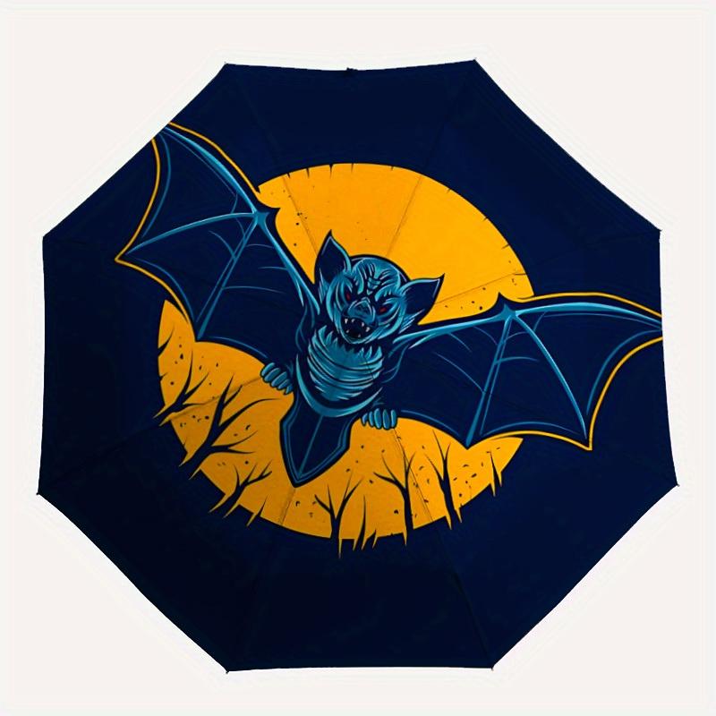 

1pc Bat Moon Automatic Open/Close, Foldable Compact Umbrella with 8-Rib Shaft, Perfect Gift For Men And Women 119