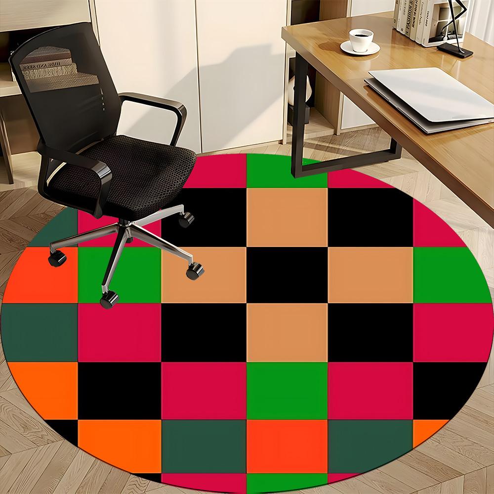 1pc Checkerboard Carpet for Office, Non-slip, Soft and Durable Office Rug, Perfect for Office yy260128097