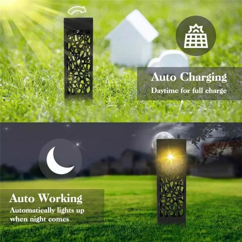 6 Pieces of Solar Outdoor Lights, Solar Decorative Path Lights, Garden Lawn Lights, Solar LED Landscape Garden Lighting, New Year Decoration