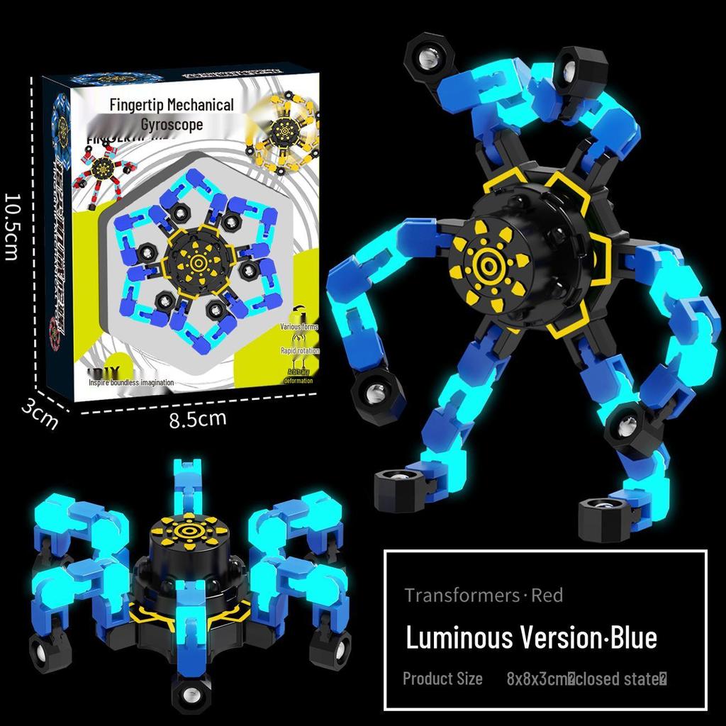 Deformable Luminous Gyro Toy: Educational Mechanical Fidget for Kids