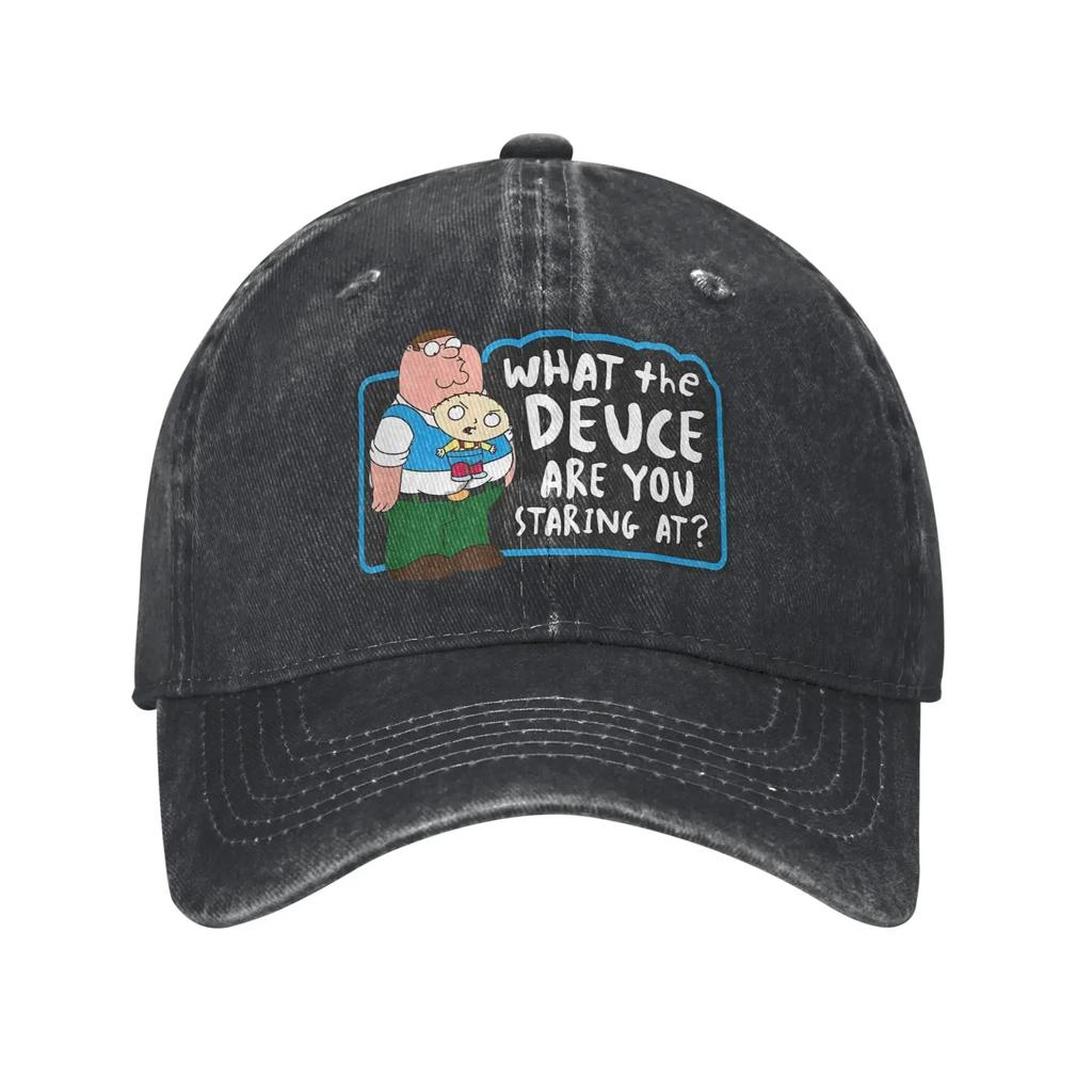 Afamilies Cartoon Stewie Brian Cartoon Baseball Cap Distressed Washed Headwear Outdoor All Seasons Travel Adjustable Caps Hat