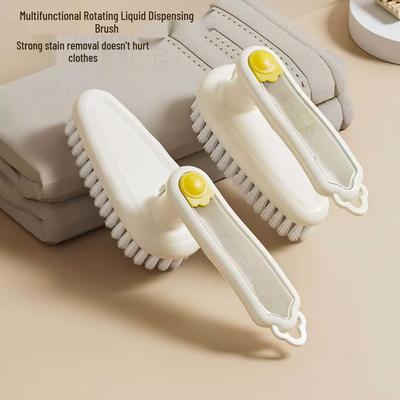 Liquid Dispensing Multifunctional Shoe Brush with Soft Bristles for Cleaning and Laundry