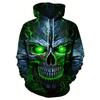 Skull Pattern Print Hoodie, Cool Hoodies For Men
