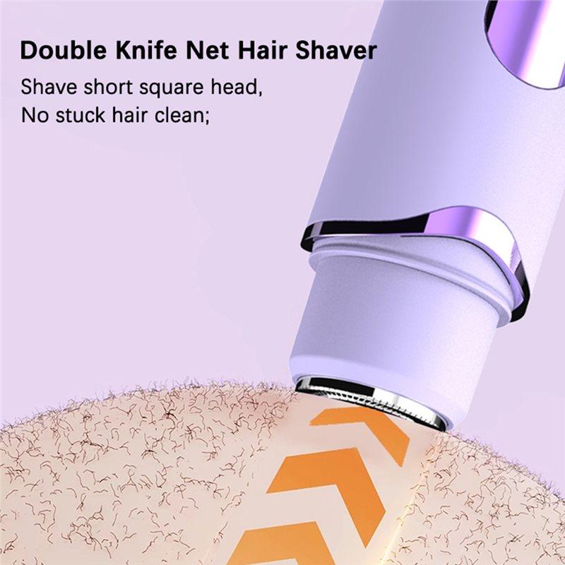 Dual-Purpose 2-In-1 Electric Hair Trimmer For Painless Facial Leg Bikini Body Hair Removal And Shaving