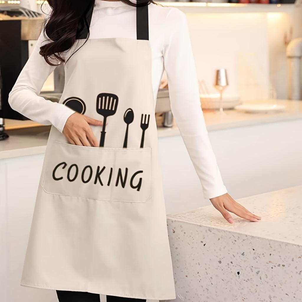 Universal apron with large pockets for men and women, suitable for restaurant/gardening/kitchen/café/fast food restaurant, chef/