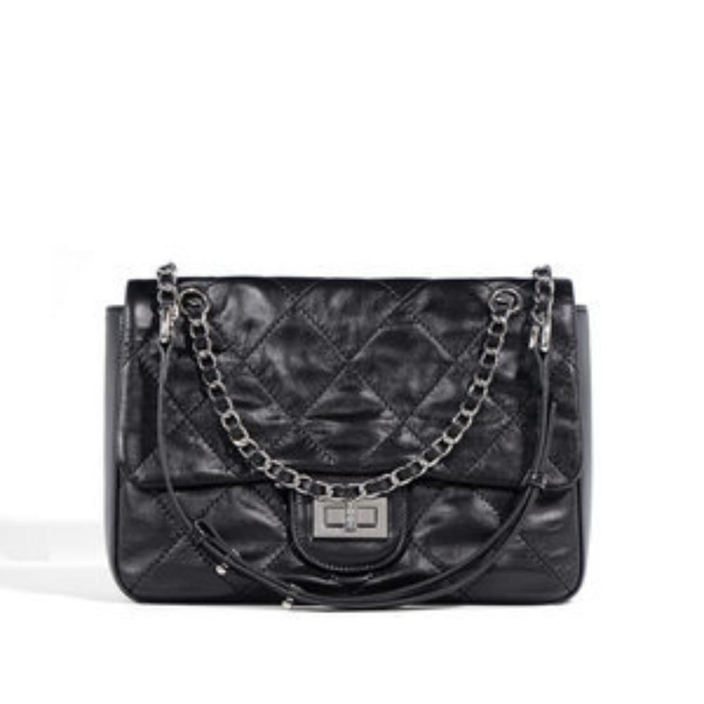 

Premium Cowhide Handheld Large Bag Women s Rhombus Chain Bag Simple Large Capacity Travel Bag