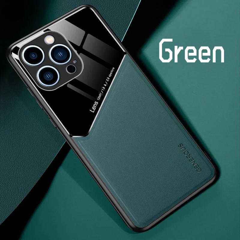 Luxury Leather Car Magnetic Protective Case for  IPhone 16 Plus 16 Pro Max 15 14 13 12 Mini 11 X XR XS Max 7 8 Protect Shockproof Protection Cover