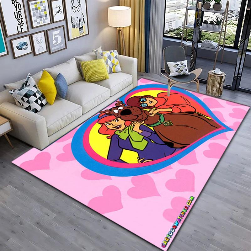 Halloween Cartoon Comedy Adventure Movie Scooby-Doo Carpet Is Suitable for Living Room and Bedroom Doormats Office Balcony Decorative Carpet V6