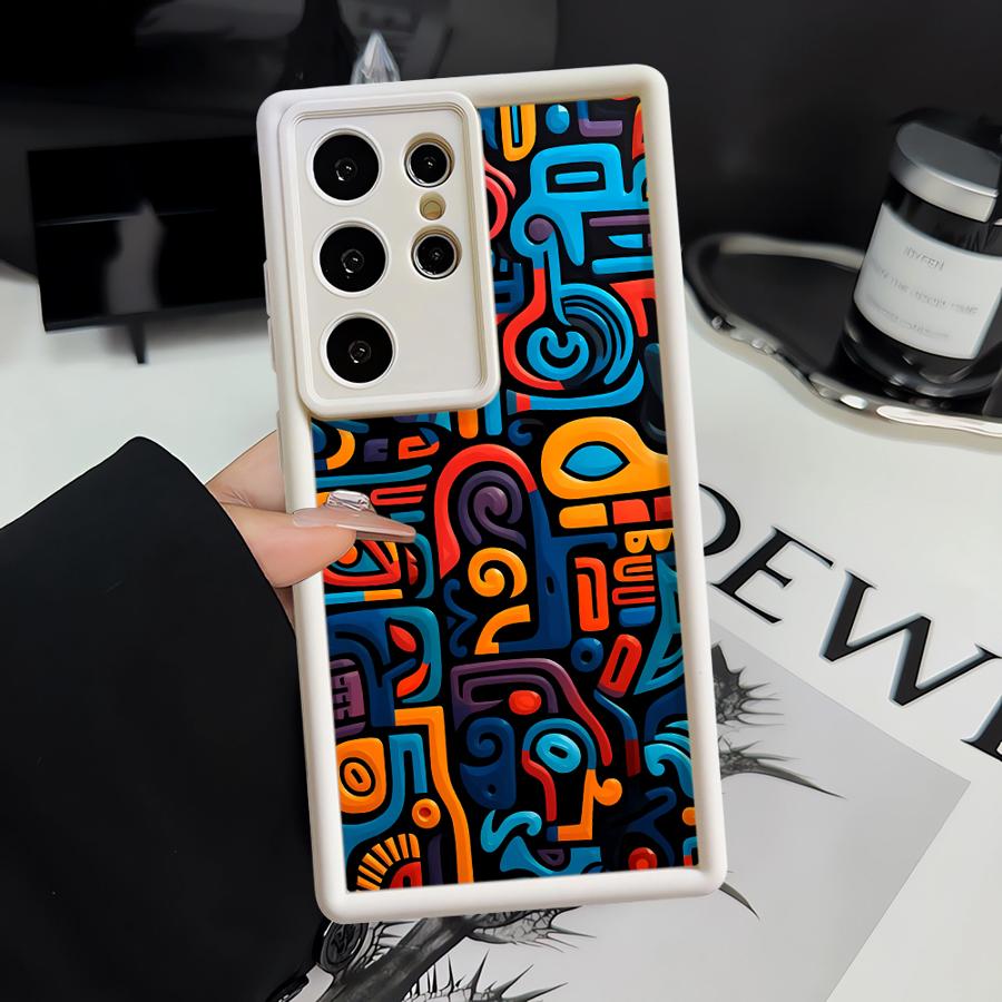 Phone Cover Case for Samsung Galaxy S26 Ultra S25 Edge S25 S24Ultra S23 FE S22 S20FE S24 Plus S21 Colorful Pattern
