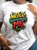 Plus Size, Bohemian Graffiti Empowerment Statement Short Sleeve- Full Set. The  Never Underestimate